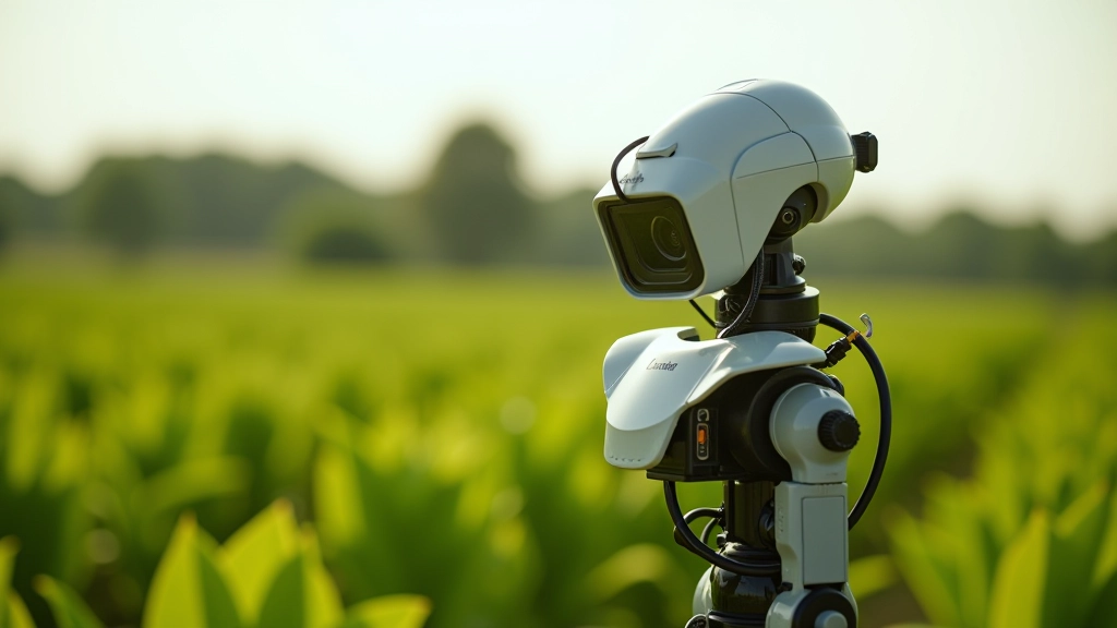 Žemės ūkio robotas su kamera augalus skenuojantis